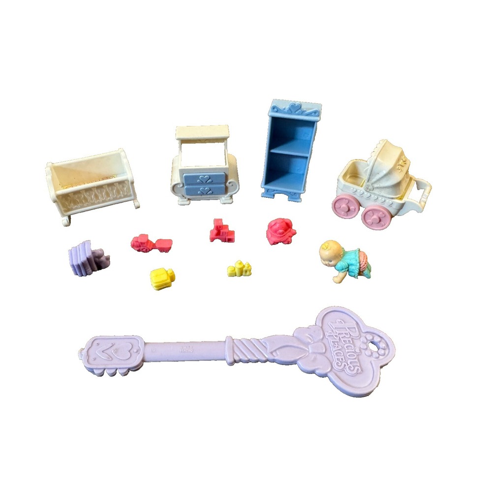 Vintage Fisher Price Precious Places Baby Nursery Lot Toys Furniture Accessories